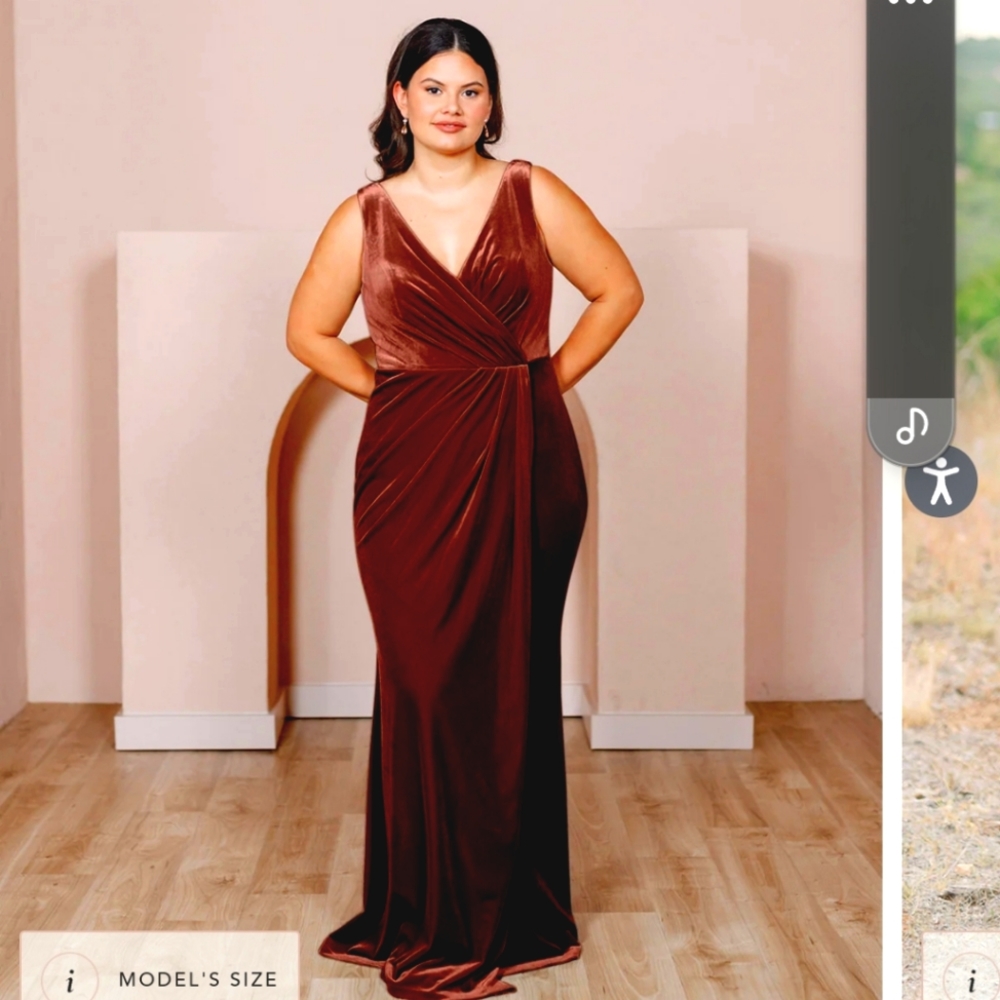 Revelery Terra Cotta regular length Blair gown